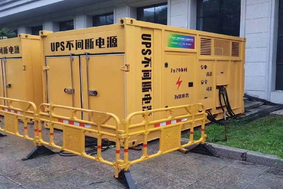 祥符发电机租赁施工现场