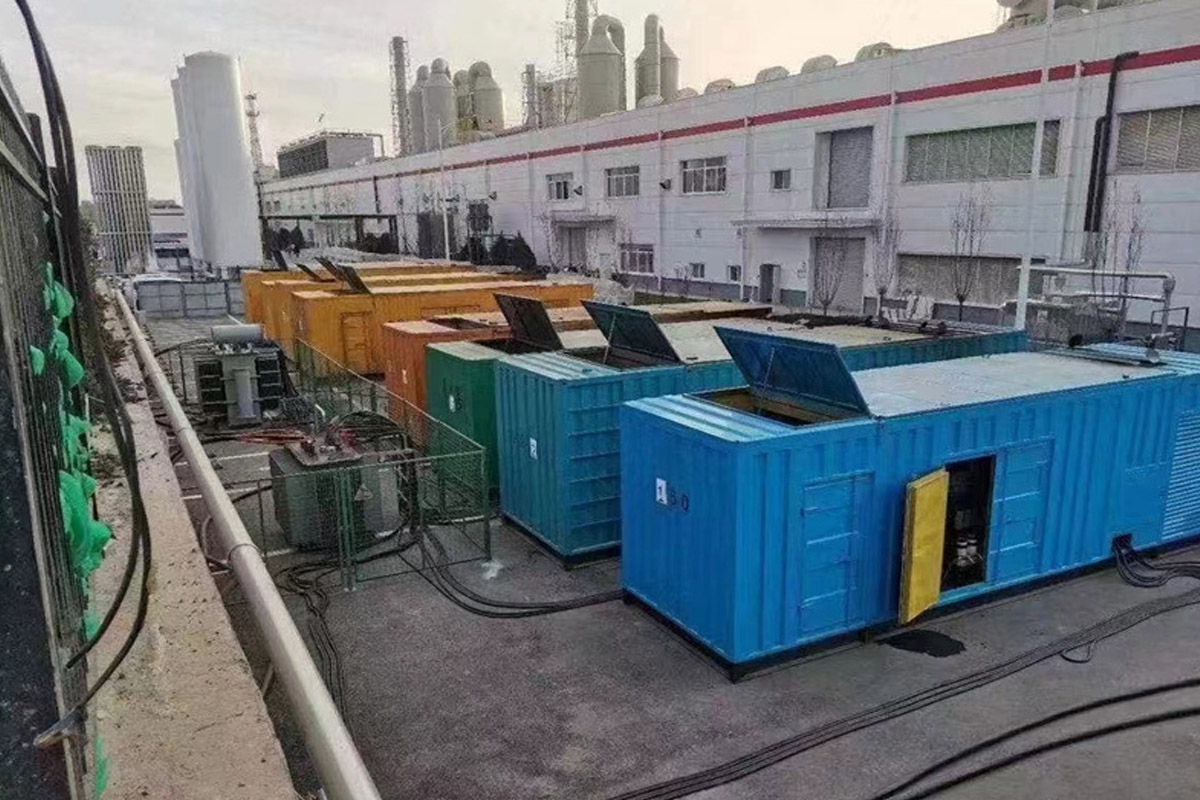 祥符发电机租赁施工现场